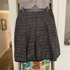 Vintage Flared Black-and-White Skirt